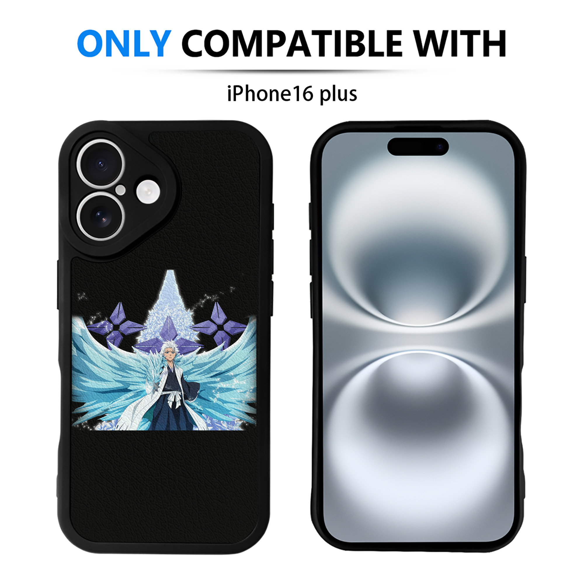 （画像用） ブリーチ 日番谷冬獅郎（ひつがや とうしろう） BLEACH Hitsugaya Toushirou 【iPhone 16シリーズ対応】シリコンスマホケース（レザー調） 材質：シリコン